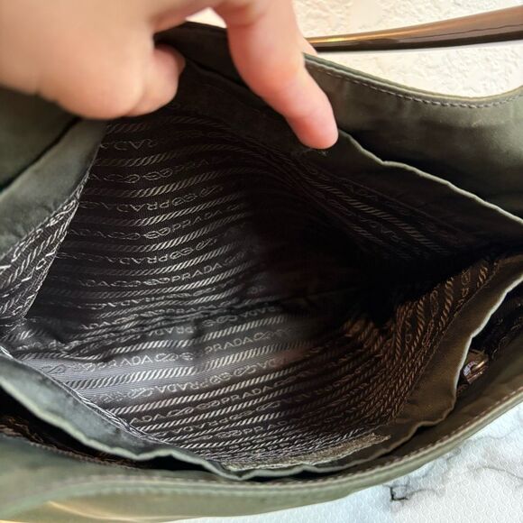 Prada Milano Shoulder Handbag Nylon Rolled Handles - Picture 8 of 13